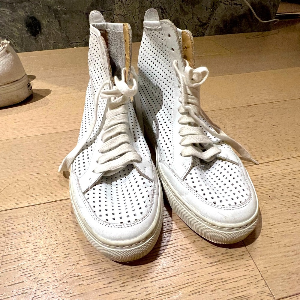 Maison margiela perforated white sneakers 37